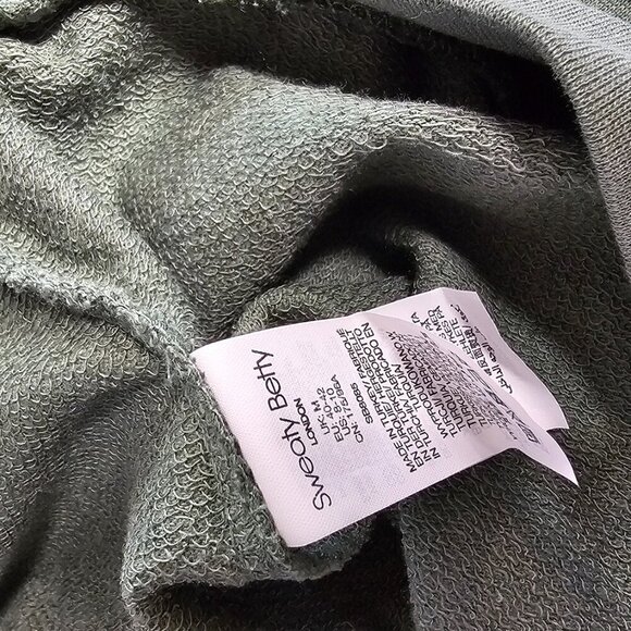 Sweaty Betty Womens After Class Relaxed V-Neck Pullover Hoodie, Green, Size 8-10 - Picture 9 of 9